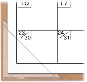 StoreSMART Peel and Stick Calendar Corners - Clear Plastic - 100 Pack - STB1336CL-100