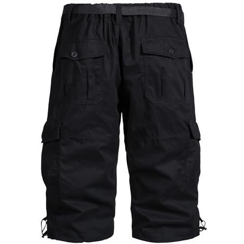 Image of Men's Cargo Shorts Relaxed Fit Mens Below the knee Cotton Hiking Shorts
