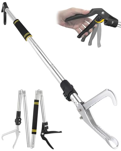 Quynhni 69 Inch Long Snake Tongs Stainless Steel Snake Grabber Tool Professional Snake Catcher for Safe Reptile Handling