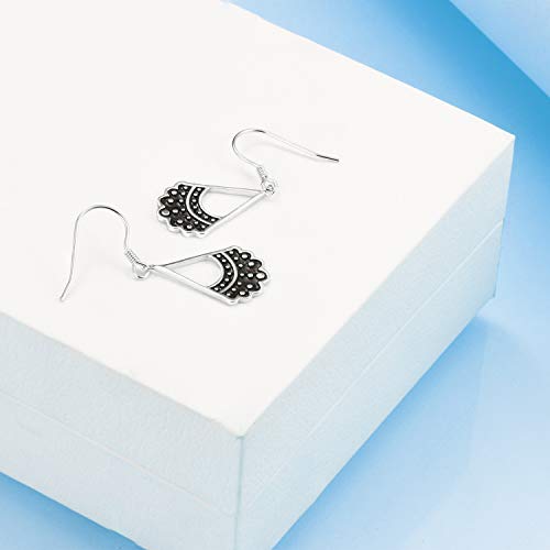Winnicaca Rbg Dissent Collar Earrings Sterling Silver Dangle Drop Hook Earrings Jewelry Gifts For Fans Women, Gold Plated #TOP1