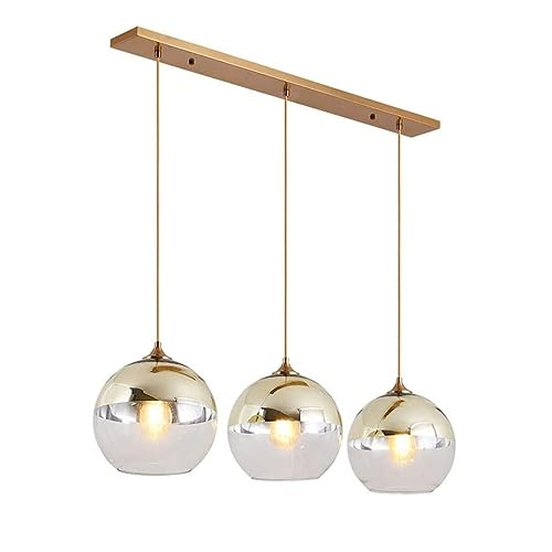 Chandelier en verre moderne QTHWB, suspension 1 flamme pour salle à manger