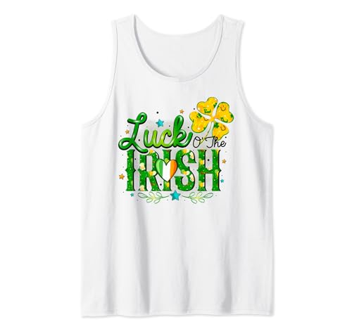 Lucky Irish Family Fun St Patricks Green Hombres Mujeres Niño Niña Camiseta sin Mangas