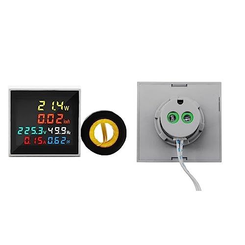Compteur d'énergie rail DIN AC 50-300V avec écran LCD couleur