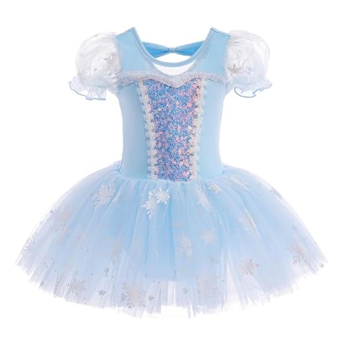 Robe de ballet princesse tutu avec justaucorps extensible en coton pour petites filles