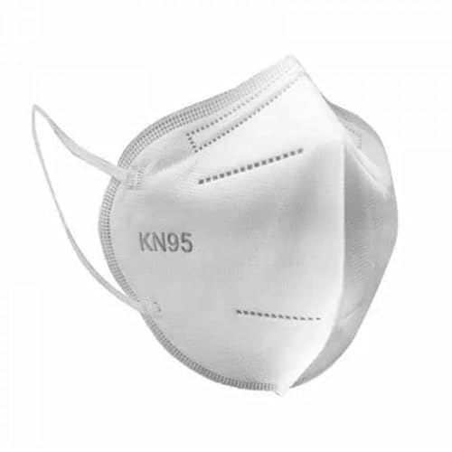 Máscaras KN95 Branca Lisa Adulta FPP2 PFF2 Filtragem De 95% - 10 Unidades - GL Brazil