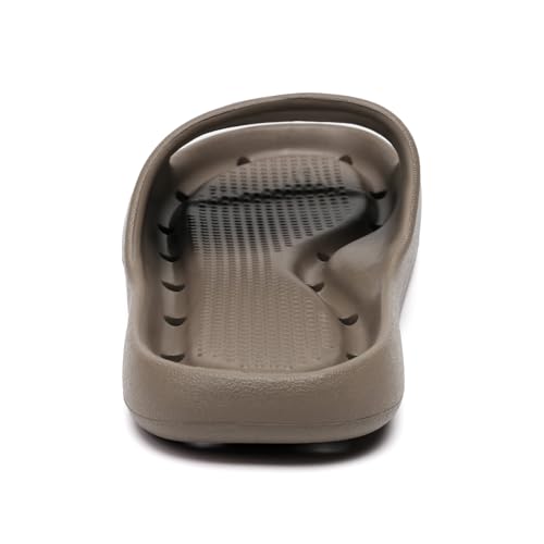 Image of Arch Support Shower Shoes for Women and Men Quick Drying with Drain Holes Slide Sandals Soft Cushioned Anti-Slip Pool Slides Comfort Bathroom Shower Slides