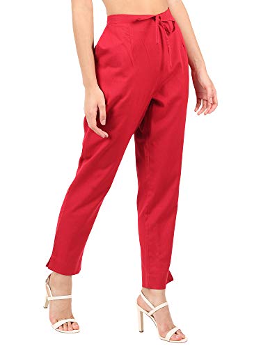Image of Muffly Women's Cotton Flex Solid Straight Trouser
