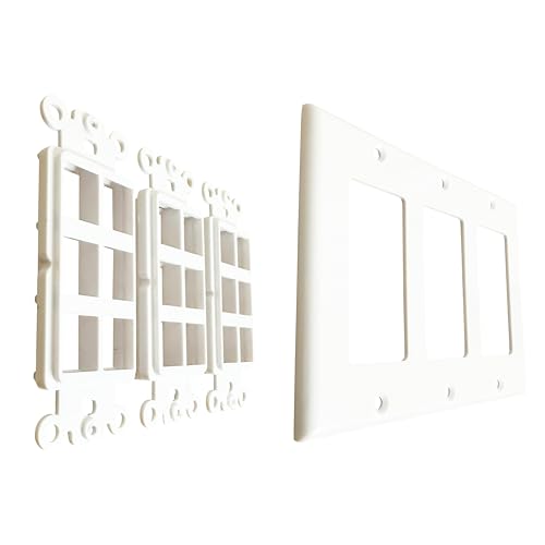 Placa de pared keystone jack de 18 puertos con soporte para insertos modulares 5