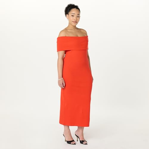 Image of The Drop Womens Lora Off The Shoulder Midi Sheath Dress