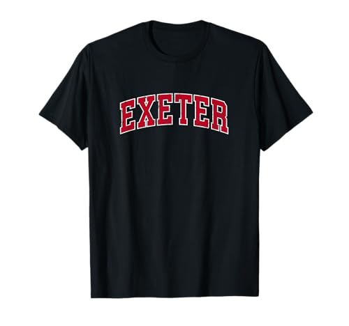 Exeter New Hampshire NH Design sportivo vintage rosso Maglietta