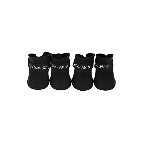 Hongzer Botas impermeáveis de silicone para cães, 4 peças de silicone para animais de estimação, bot