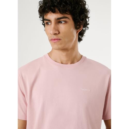 Pepe Jeans Contrast Connor T-Shirt, Rosa (Rosa Cenere), Xxl Uomo - 3