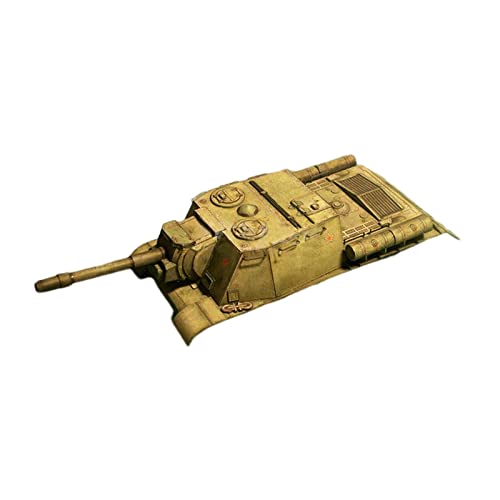Maquette char d'assaut 1:35 papier vert structure artisanale pour etagere