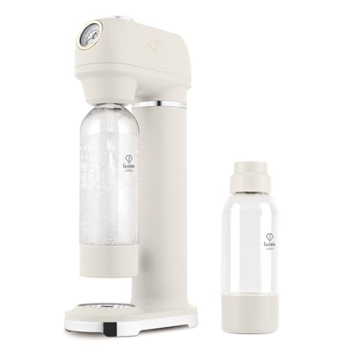 FASHION by Berlinger Haus - SODABAR Water Carbonator + 2 Matte Cream Bottles - Gold Collection - 2L Capacity