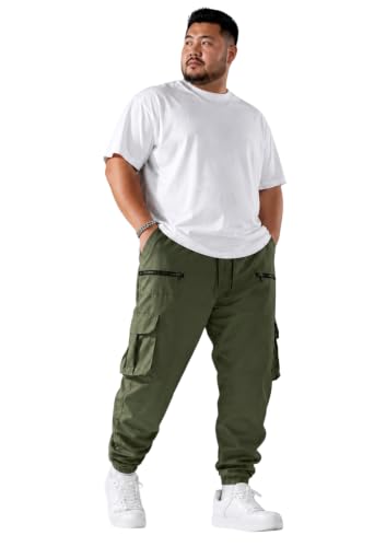 Image of INKKR Men Plus Size Cargo Pants || Plus Cargo Pants Cotton || 2XL-6XL