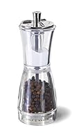 Cole & Mason Cowes Combi 2-in-1 Salt and Pepper Mill & Shaker, Modern Diamond-Sharp Ceramic Mechanism for Smooth & Consistent Grinding, Adjustable Grind Coarse, Easy-to-Open Refill Caps, 15cm - Clear