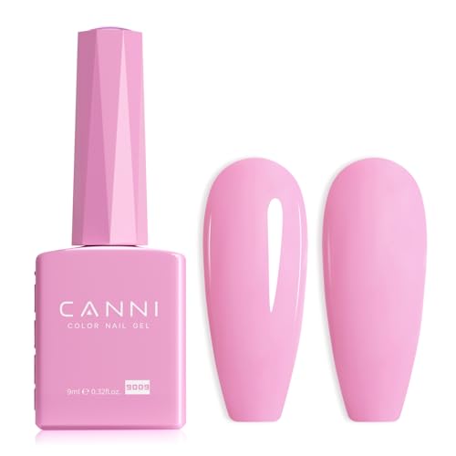 Image of CANNI Pink Gel Nail Polish, 1Pcs Baby Pink Gel Polish Nude Color High Gloss Soak Off U V Nail Manicure Salon DIY
