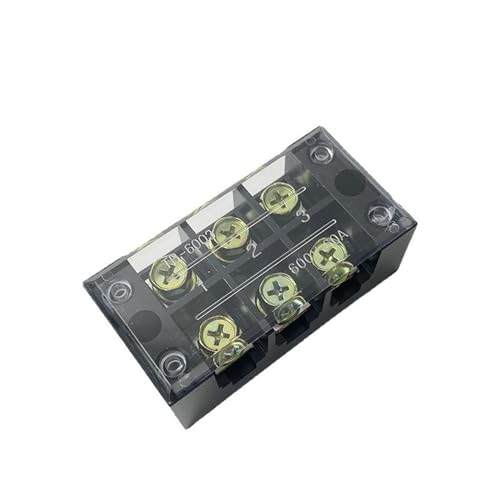 GUMMMY TBC-6003 60A 3P 6 Screws Connector Terminal Block Board Wire Wiring Connectors Fixed Terminals Pin Line 3 Poles 0.5-6mm2