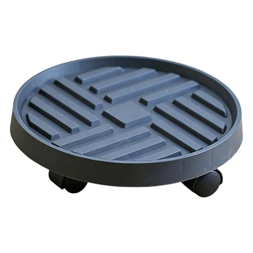 Supporto per piante – Base per vaso resistente, rullo per piante con ruote bloccabili per vasi da fiori, per giardino, balcone, patio, interni, trasporto, durevole, robusto, facile scorrimento