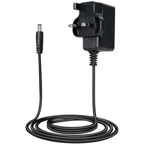 FLAMMA - FLAMMA 9V 300mA Power Supply for Electric Guitar Effects Pedals, Tip Negative, UK Plug