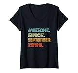 Photo Gallery donna fantastico da settembre 1999 years 25th bday retro cool tee maglietta con collo a v Photo Gallery donna fantastico da settembre 1999 years 25th bday retro cool tee maglietta con collo a v