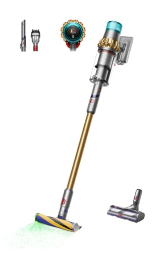 Dyson V15 Detect Absolute Aspirateur sans fil – filtre HEPA, aspirateur à main sans sac, avec lingettes de nettoyage JUNG Bleu nuit/cuivre