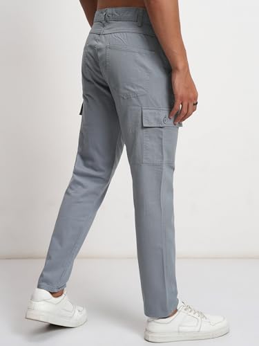 Image of Highlander Men's Tapered Fit | Cargo Trousers | Sleek & Functional | Utility Pockets | Trouser for Men | Men Trousers