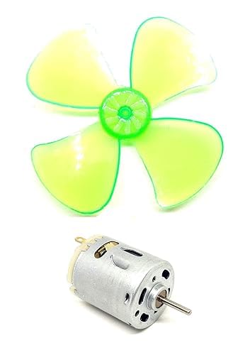 SP Electron Pack of 1 Pcs 6V - 12V DC Toy Hobby DC Motor 27x33mm + 60mm 4 Blade Fan Propeller Prop Shaft DC Motor Hobby DIY Science Projects (B0CNXJD4X4) Amazon Price History, Amazon Price Tracker