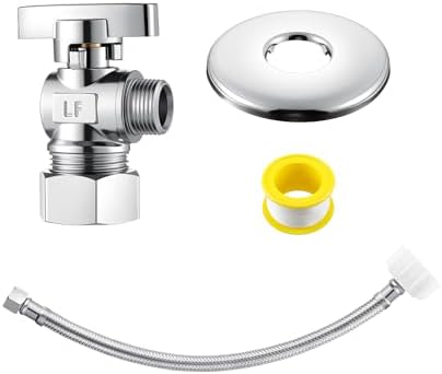 Complete Toilet Set Valve 1/2 In. NOM Inlet X 3/8 In. OD Compression Outlet Angle Shut Off - View #4