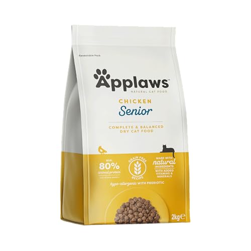 Applaws Complete and Grain Free Dry Cat Food for Senior Cats Chicken 2 kg Bag