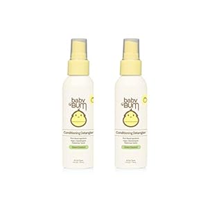 Baby Bum Conditioning Detangler Spray | Leave-In Conditioner Treatment with Soothing Coconut Oil| Natural Fragrance | Gluten Free and Vegan | 4 FL OZ | 2 Pack