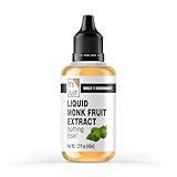 It's Just - Liquid Monk Fruit, No Erythritol, 100% Monkfruit Extract, Non-GMO, Non-Glycemic, No Fillers, 6 Drops = 1 Tsp Sugar, Heavy Metal Tested, Results Online (1.5fl oz | Pack of 1)