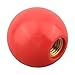 Machine Tool Handle Ball Nut with Brass Core, Handle Ball Nut for Lathe Equipment - Thread Tightening Knob for Industrial Applications, Red and Black(M12-40Red)