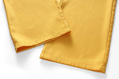 Uninukoo Mens Suit Slim Fit 1 Button 2 Piece Wedding Party Holiday Solid Color Tux Suits For Men Us Size 36 Yellow #TOP7