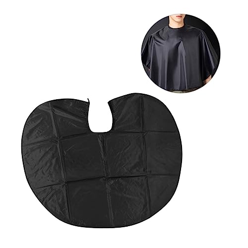 FOMIYES 1 Pieza Tela Impermeable Mantón Bata De Tratamientos Capilares Capa De Peluquero Black