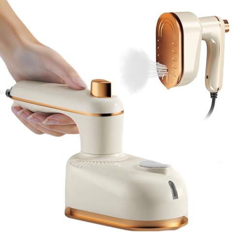 Steamer Fer à repasser à vapeur de voyage, avec réservoir d'eau de 50 ml, mini fer à repasser de voyage pliable, chauffage rapide en 10 secondes, pour la maison, le voyage