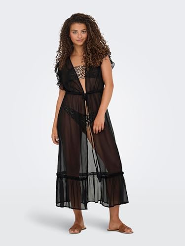 ONLY Kadın Uzun Elbise ONLLILJA LIFE BEACH DRESS Siyah L/XL - Görsel 2