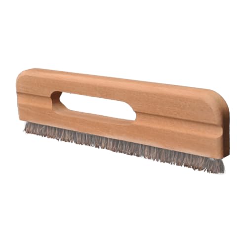 OSALADI Pinceau à Papier Peint Mural en Poils de Hêtre Résistants, Brosse Lissante Grosse Taille pour Surfaces Sèches et Humides, Outil de Construction Murale Manche Bois, Usage