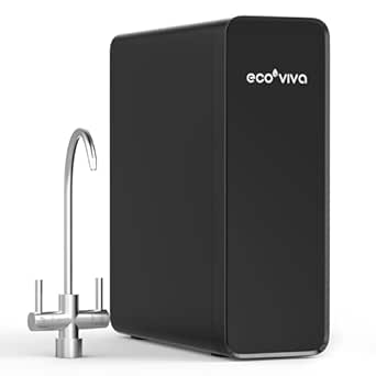 Ecoviva 600GPD Reverse Osmosis System, Tankless Under Sink Water Filter with LED Monitor