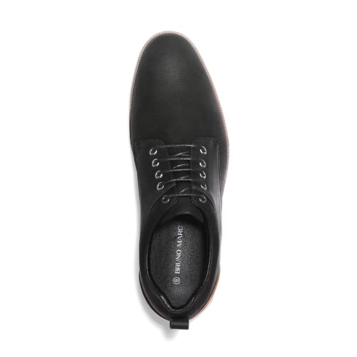 Image of Bruno Marc Men's Dress Shoes Casual Business Oxford | Scaled Synthetic Upper, Soft Removable Footbed, Lace-up Secure Fit, Flexible Outsole for Daily Work & Casual Wear