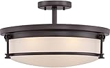 Quoizel SLR1716WT Sailor Nautical Semi Flush Mount Ceiling Lighting, 4-Light, 400 Watts, Western...