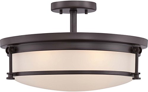 Quoizel Slr1716Wt Sailor Nautical Semi Flush Mount Ceiling Lighting, 4-Light, 400 Watts, Western Bronze (10"H X 16"W) #TOP24