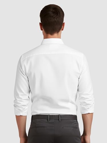 Image of Beyoung Oxford Cotton Shirt for Men | Premium Oxford Fabric | Regular Fit | Button-Down Collar