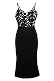ZKESS Womens Sleeveless Bustier Lace Top Party Club Bodycon Dress