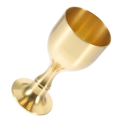 PAMINGONO Copa De Vino De Latón Resistente Al Desgaste Copa De Ofrenda Budista Exquisita Vintage Suministros para Ofrendas De Mesa