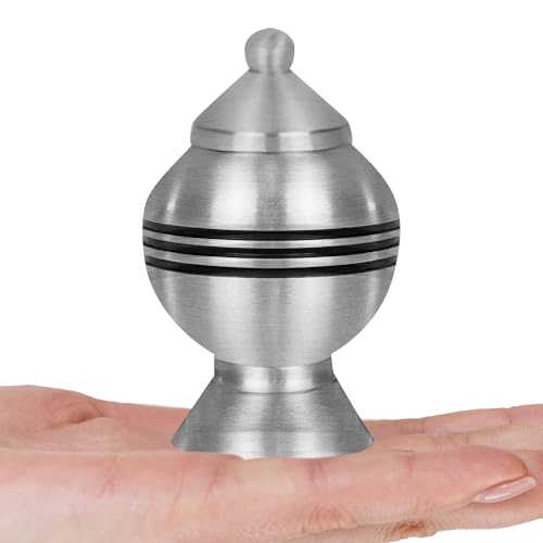Image of Trupoint Memorials Cremation Urns for Human Ashes, Funeral Memorial Urn for Male and Female, Decorative Burial Metal Urn Collection for Adult Men & Women - Silver Chalice, 1 Keepsake