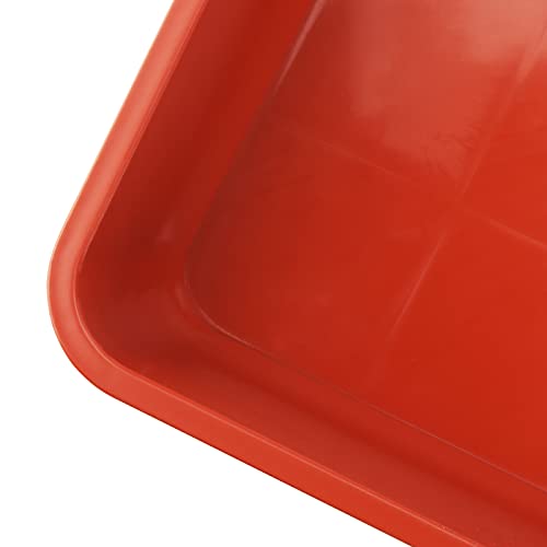 Mouyat 10 Pcs 11.4 X 11.4 X 1.6 Inch Square Plant Saucer, Plastic Flower Pot Tray For Garden Potted Water Drips And Soil, Red #TOP4