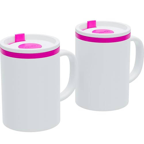 Copco Iconic Desk Mug, 16 ounce, 2 Pack (Pink)