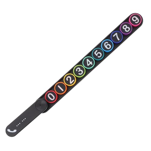 MOLUCKFU Plaque Numérique De Stationnement Temporaire pour Voiture Décoration De Tableau Bord avec Numéro De Téléphone Accessoire Automobile Pratique Et Élégant