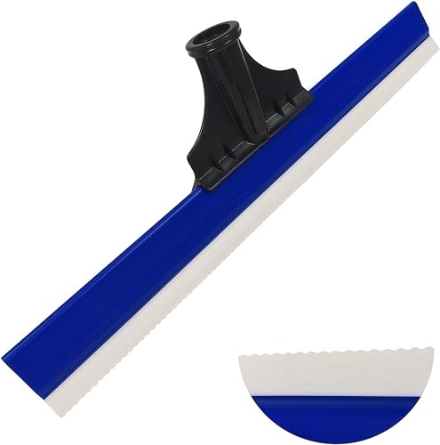 16in Epoxy Squeegee, Round Teeth Notched Squeegee for Self Leveling Cement Urethane Epoxy Floor Wall Spreader, Lightweight Professional Epoxy Tool for Garage Floors Driveways Walls